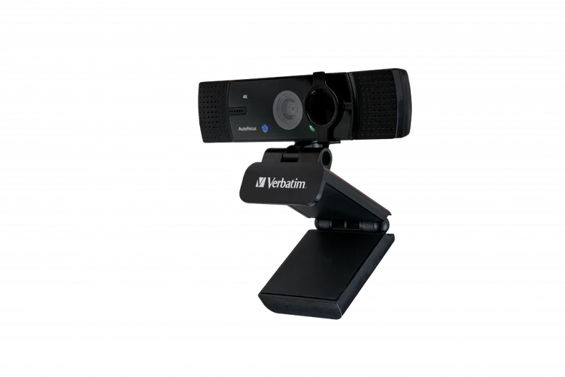 Verbatim Webcam AWC-03, 4K Ultra HD, schwarz 3840x2160, 30 FPS, USB, Privacy Shutter, Retail