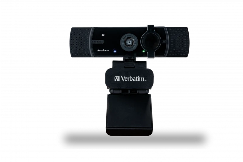 Verbatim Webcam AWC-03, 4K Ultra HD, schwarz 3840x2160, 30 FPS, USB, Privacy Shutter, Retail