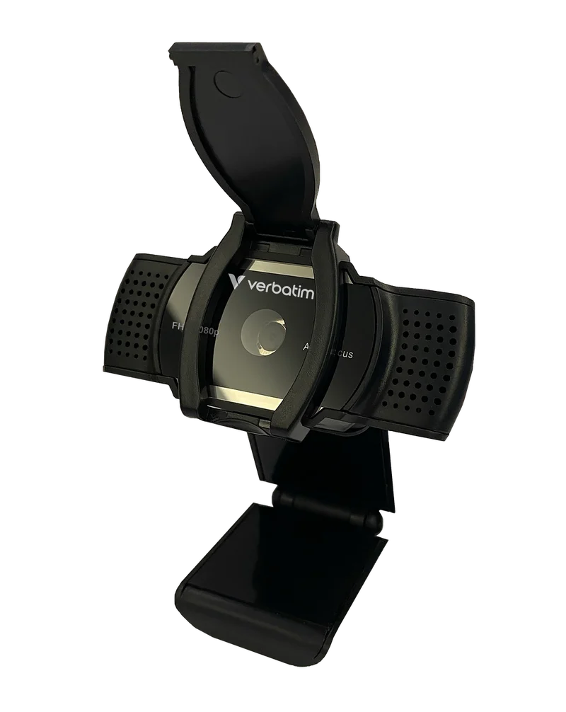 Verbatim Webcam AWC-01, Full HD 1080p, schwarz 2560x1440, 30 FPS, USB, Privacy Shutter, Retail