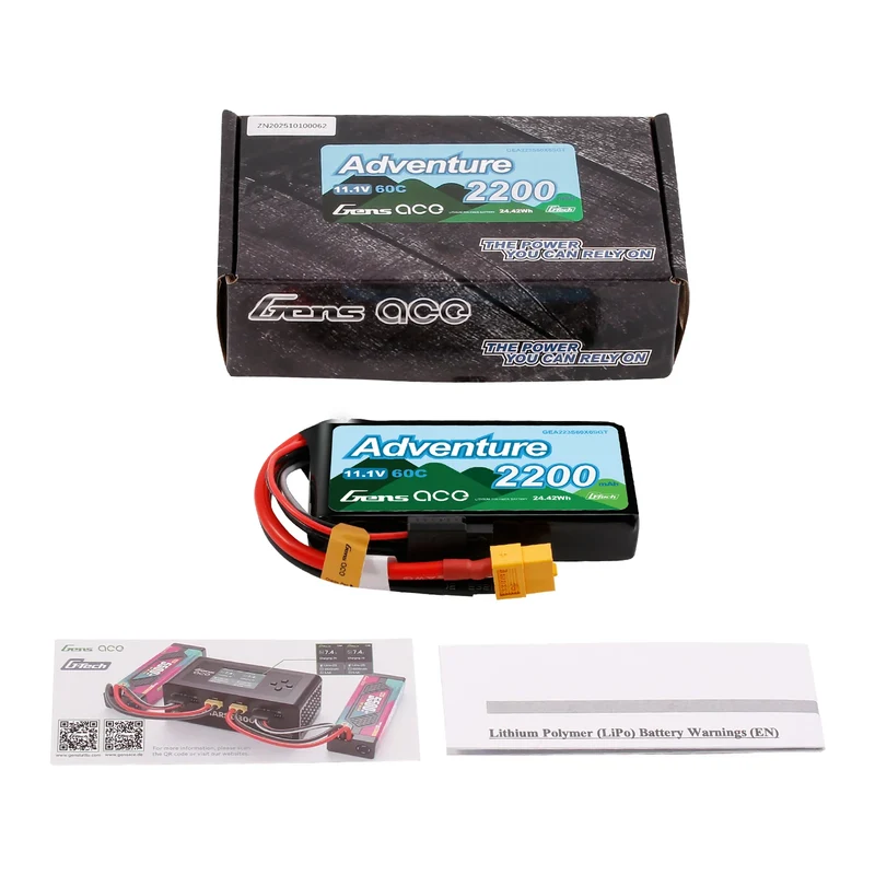 Gens Ace Adventure G-Tech 2200mAh 3S1P 11,1V 60C LiPo-Akku XT60