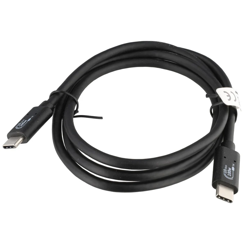 Heitech Lade- und Datenkabel USB 3.2 Gen2, USB-C auf USB-C, max. 100 W, Länge 1 Meter