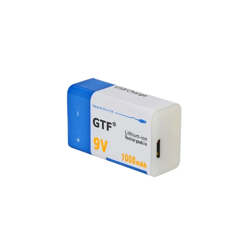 2x 9 V 1000mAh Li-Ion Micro USB Li Ion Akku Multimeter, Mikrofon, Spielzeug, Fernbedienung, KTV Nutzung