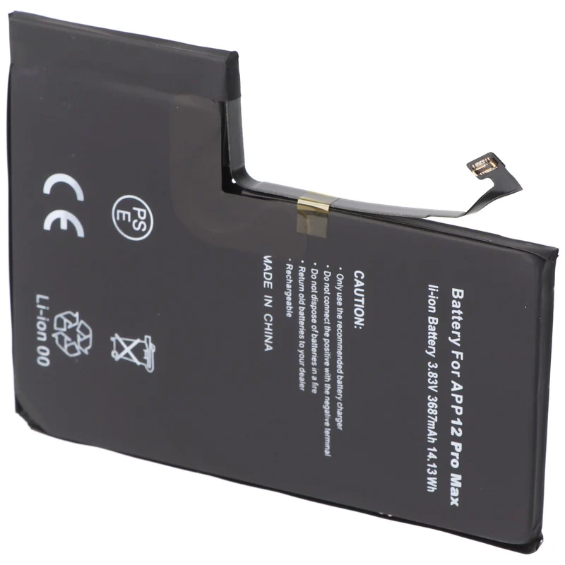 AccuCell Akku passend für Apple iPhone 12 Pro Max, Li-Polymer, 3,83V, 3687mAh, 14,13Wh, built-in, ohne Werkzeug