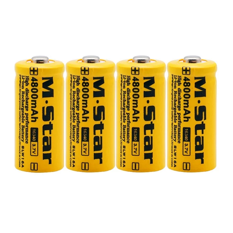 20pcs Kapazität 4800mAh 3,7V Lithium Ionen 16340 Batterie cr123A Batterie für LED Taschenlampe