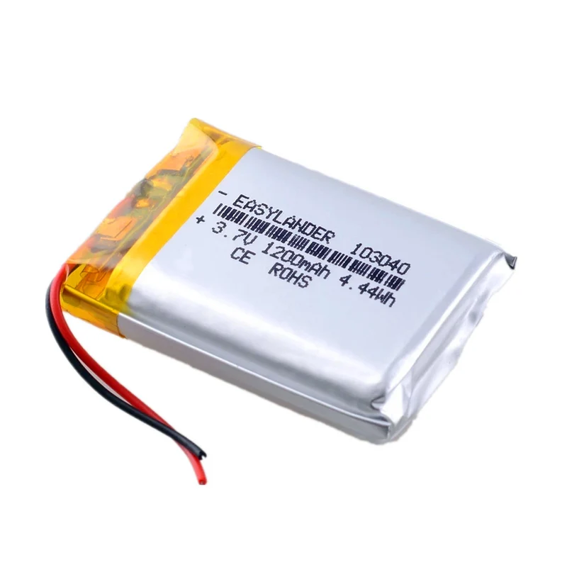 3,7 V 1200 mAh 103040 DVD GPS Polymer Lithium Ionen / Lithium Ionen Akku für MP3 Player VR DVR MP4 MP5