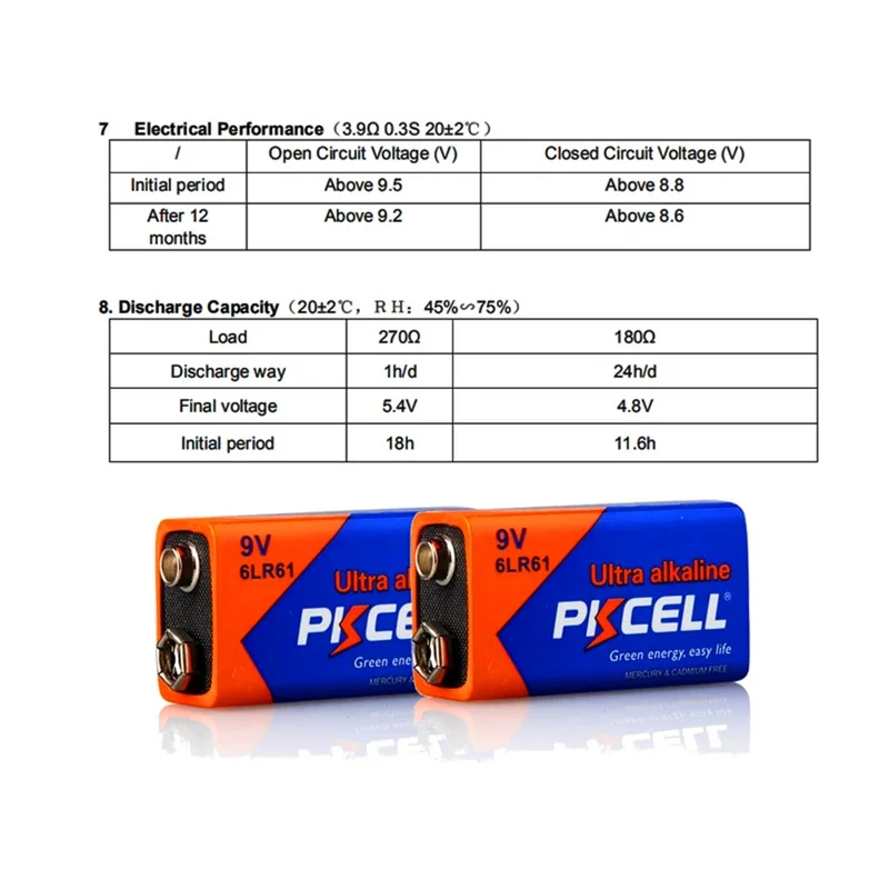 4Pcs Elektronische thermometer 9V 6lr61 e22 mn1604 522 Super Alkaline Batterie Überlegene 6f22