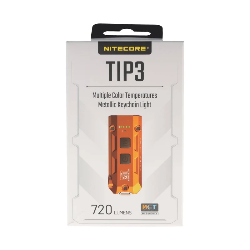 Nitecore TIP3 LED-Taschenlampe, Schlüsselbundleuchte aus Metall, MCT, 720 Lumen, wiederaufladbar
