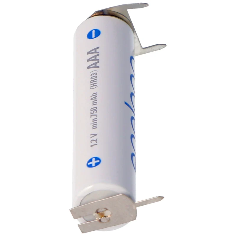 1x800mah Maße 44,5x10,5mm Eneloop bk 4mcc Micro AAA NiMH Akku mit 3er Printkontakten
