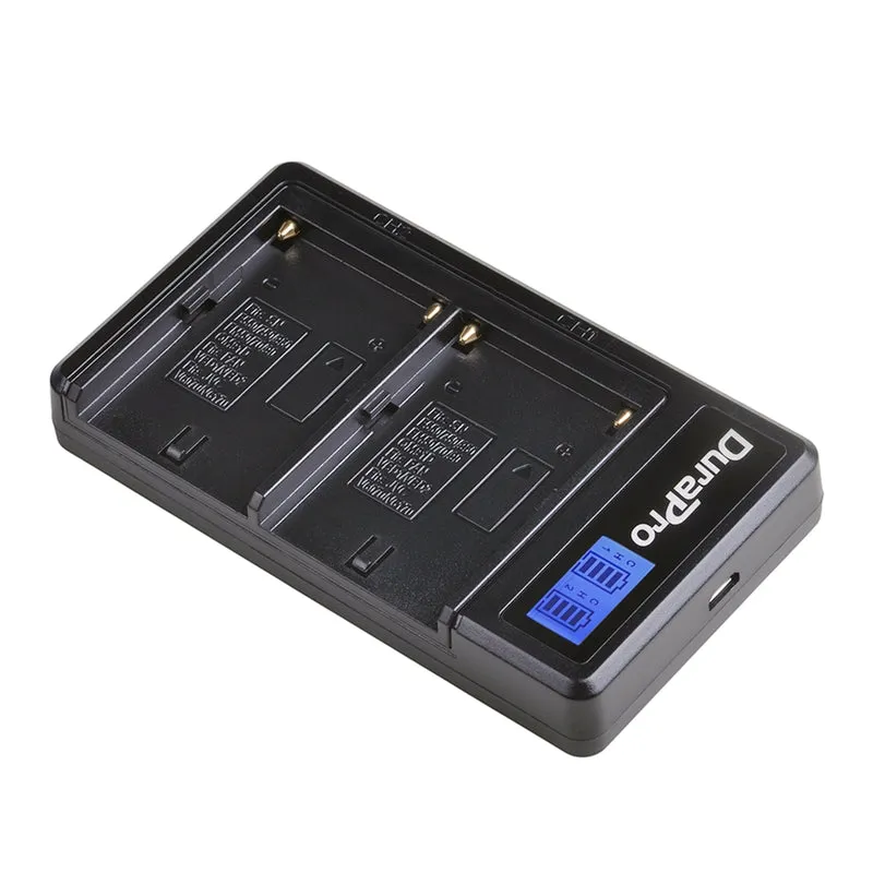 2PC 5200mAH Li-Ion Kamera Akku With LCD USB Dual Ladegerät für NP F970 f960 F550 F570 QM91D CCD-RV100 TRU47E