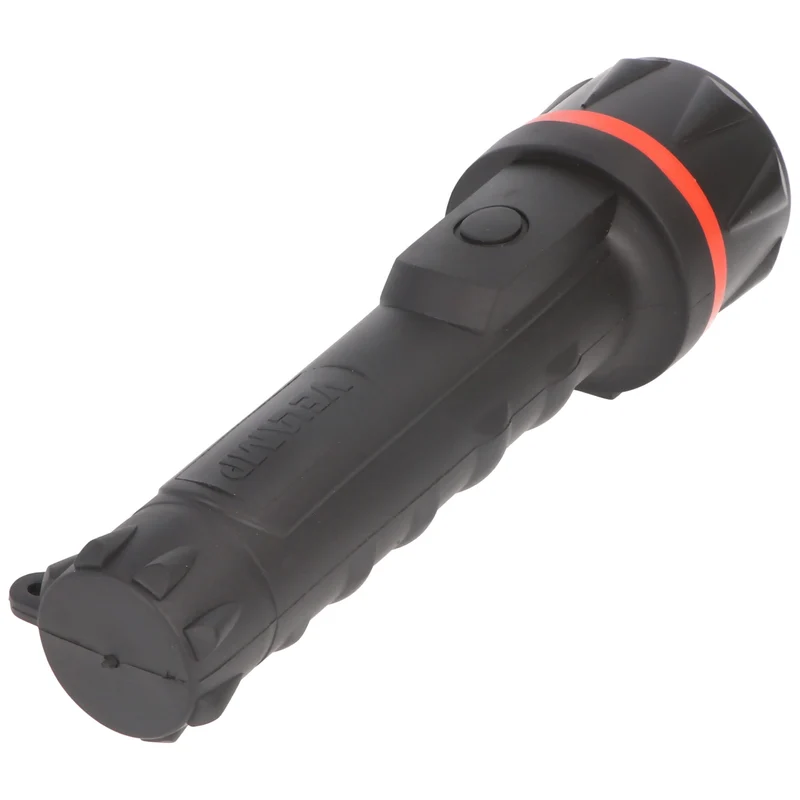 Velamp LED Gummi-Taschenlampe, 3 LEDs, wasserdicht, mit Tragesenkel, Lieferung ohne Batterien