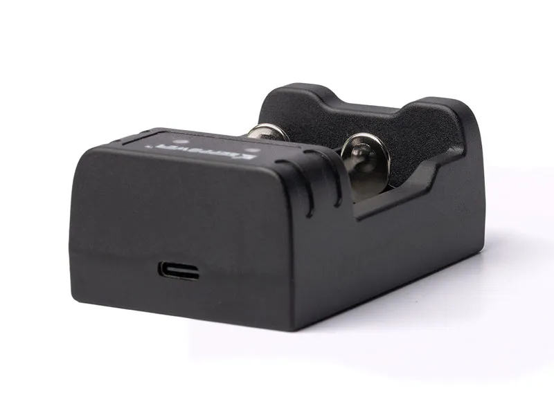 Keeppower RCR2 Ladegerät für RCR2 RCR123A 16340 18350 3,6V - 3,7V Li-Ionen Akkus