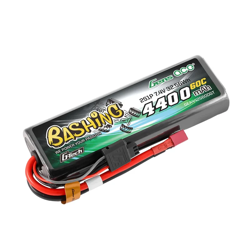 Gens ace Bashing G-Tech 4400mAh 7,4V 2S1P 60C RC-Car LiPo-Akku mit Deans(T)-Stecker und Hartschalenkoffer 759-17#