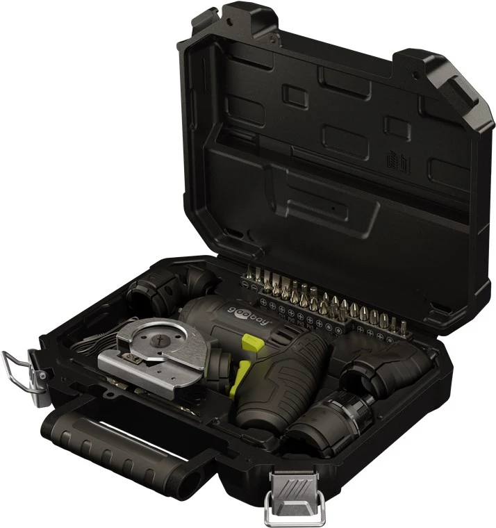Goobay 4in1 Mini-Akkuschrauber-Set 35-tlg. – kompakt, flexibel und leistungsstark