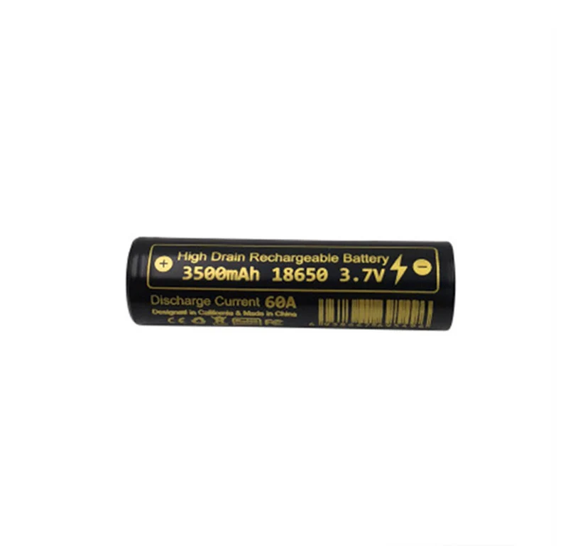 2PCS IMR 18650 Batterie 3500 mAh 60A 3,7 V Wiederaufladbare Flat Top Batterien