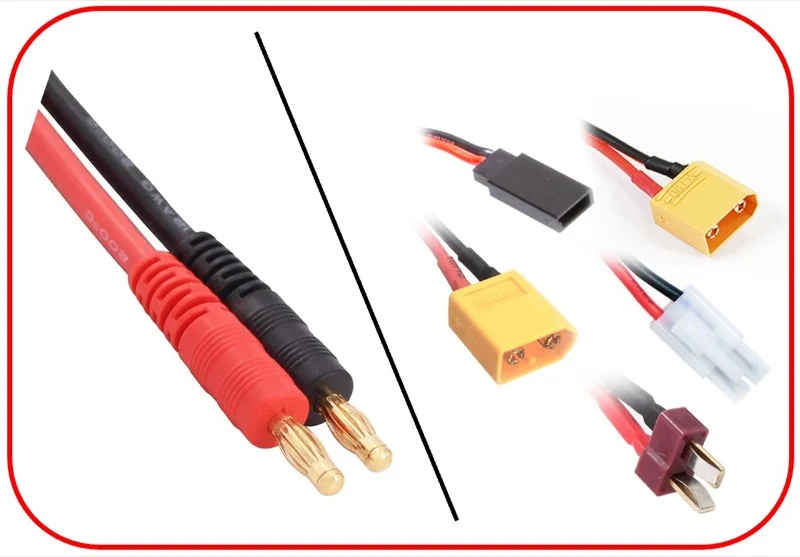 Absima Ladekabel 4mm Goldkontaktstecker - XT90/XT60/T/JR/Tam 300mm