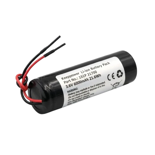 Keeppower 1S1P 21700-6000mAh 3,6V - 3,7V Li-Ion-Akku PCB/BMS geschützt mit Kabelanschluss