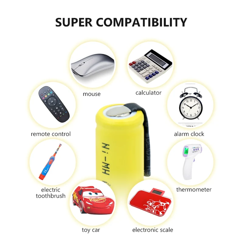 4pcs 1.2V 1000mAh Zellen Pilha Recarregavel AAA NIMH Telefonbatterien drahtlose Tastatur Maus Spielzeug mit Tabs