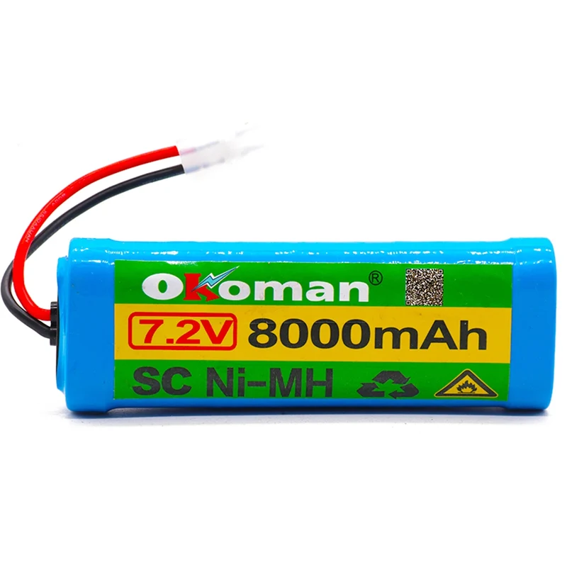 7.2V 3800mAh NiMH Akku für RC-Spielzeug mit Tamiya Entladestecker für RC-Rennwagen, Boote und Flugzeuge