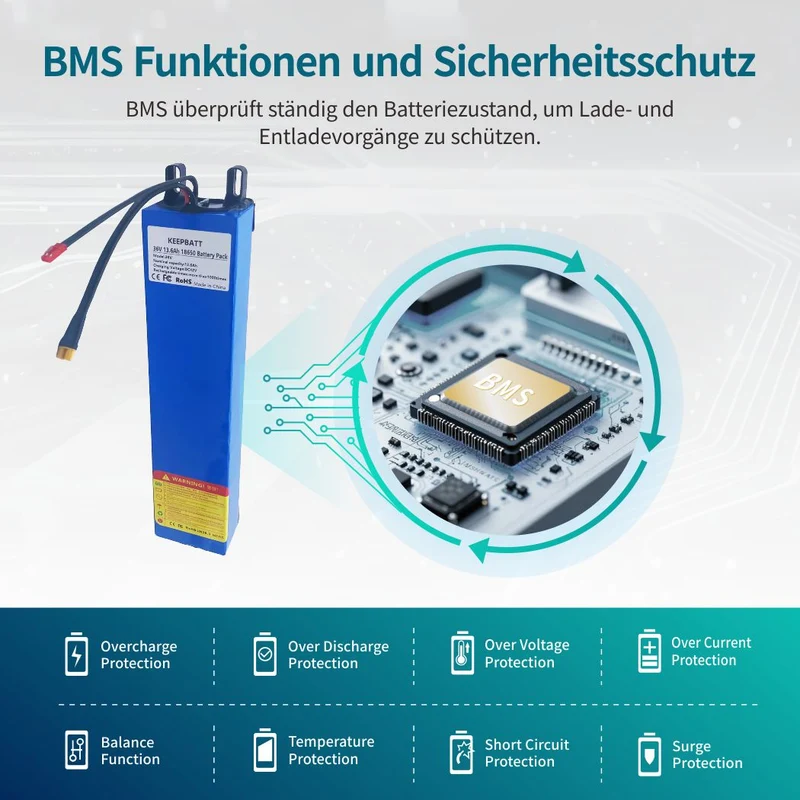 36V 13.6Ah Roller Batterie Pack Akku für Elektrische Roller Mit BMS Board XT30 Hardware Version