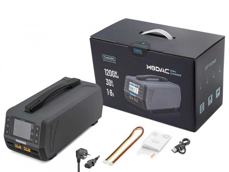 ToolkitRC M8DAC Ladegerät – Hochleistungs-Ladegerät mit bis zu 1200 W