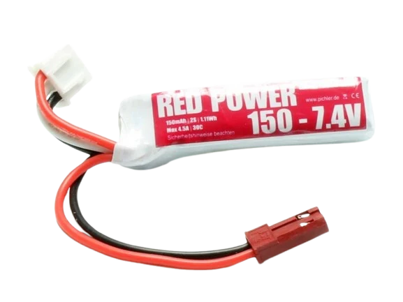 Pichler RED POWER XT LiPo Akku 150mAh – 7,4V 2S1P mit JST Stecker
