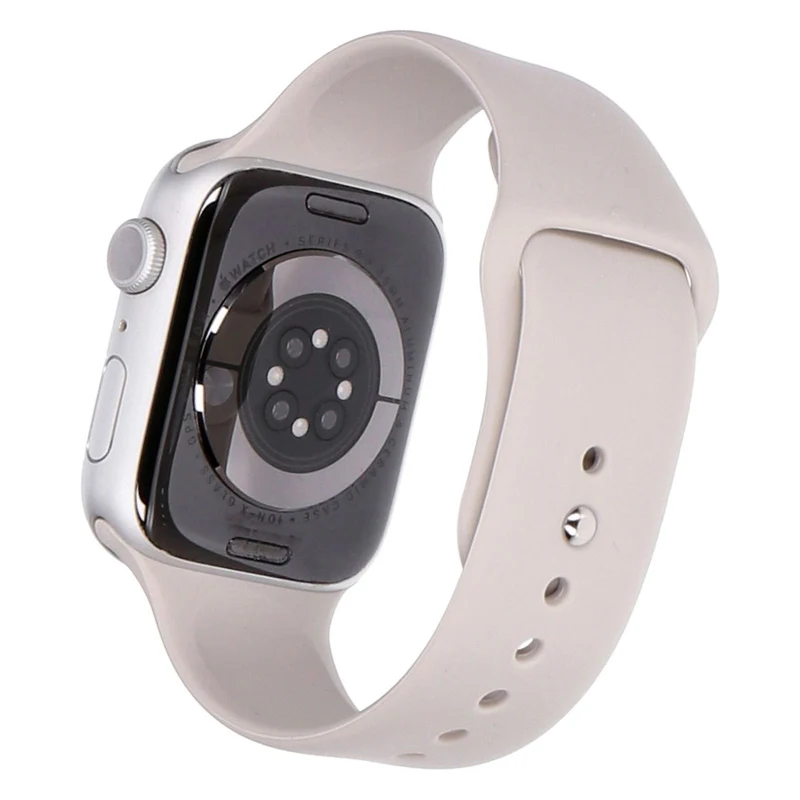 Apple Watch Series 9 45mm GPS Silber Aluminiumgehäuse mit Sportarmband Polarstern M/L