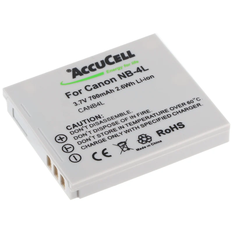 AccuCell Akku passend für Canon NB-4L Akku
