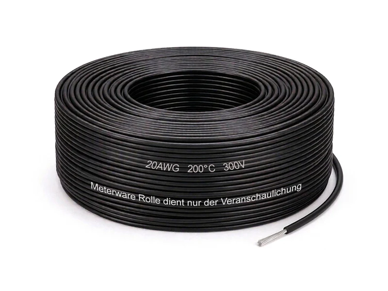 Keeppower Silikonkabel 20 AWG 0,5 mm² 200°C 300V flexibel verzinnt Meterware