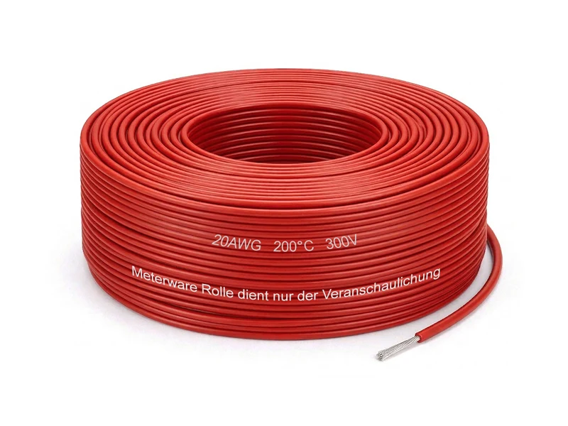 Keeppower Silikonkabel 20 AWG 0,5 mm² 200°C 300V flexibel verzinnt Meterware