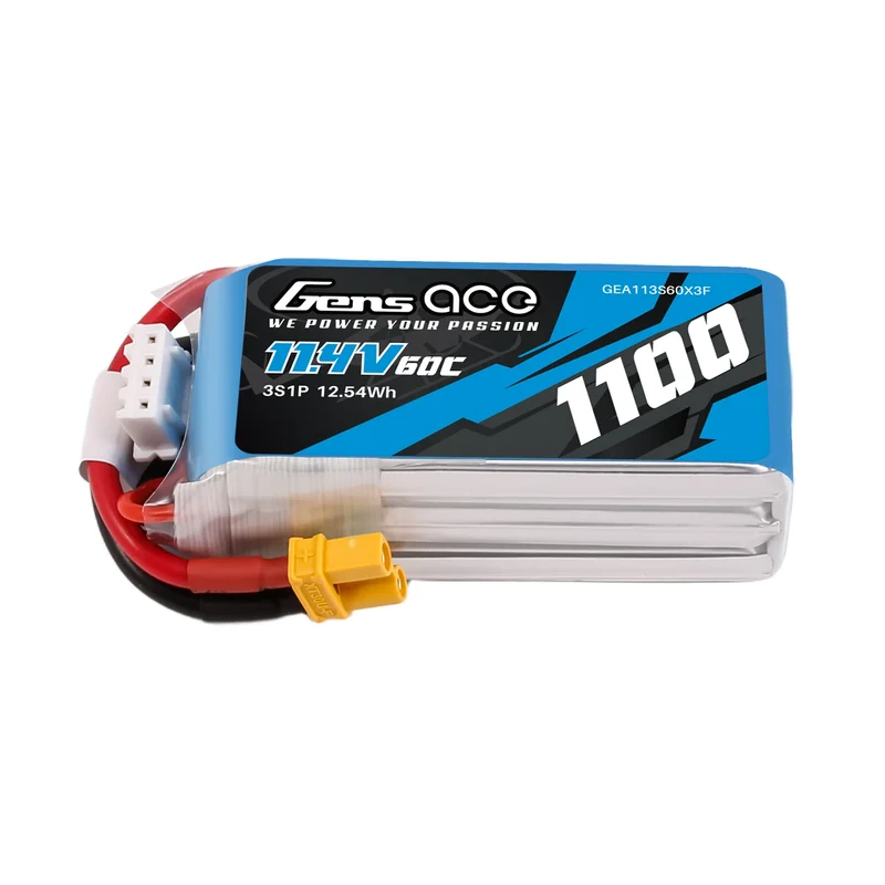 Gens ace 1100mAh 11,4V 60C 3S1P LiPo-Akkupack mit XT30-Stecker