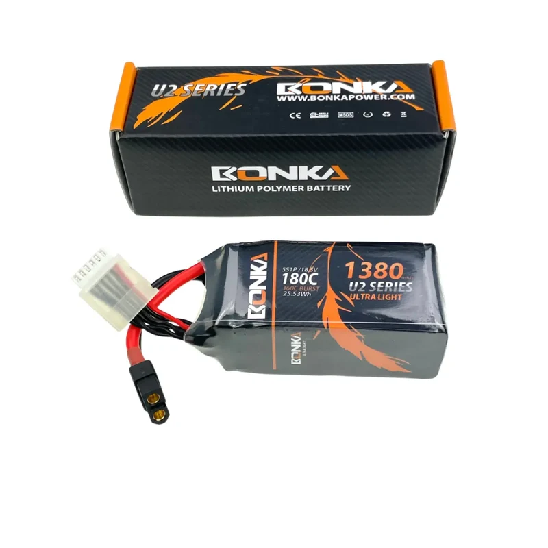 Bonka Lipo Akku 1380mAh 18,5V 180C/360C FPV XT60