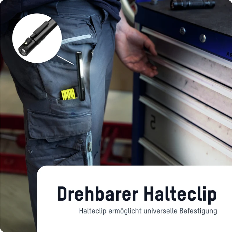 Ansmann Stiftleuchte Penlight 4in1R – wiederaufladbare LED-Stiftlampe mit UV-Licht und Laserpointer
