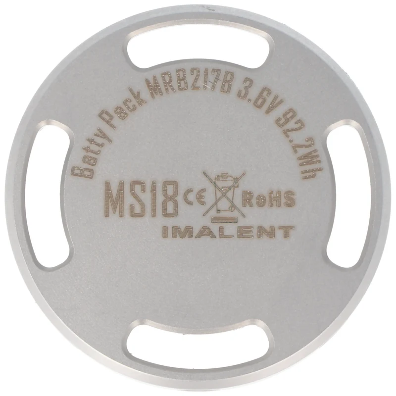 Imalent 100000 Lumen MS18 LED Taschenlampe mit max. 100.000 Lumen, inklusive Akku und Ladegerät