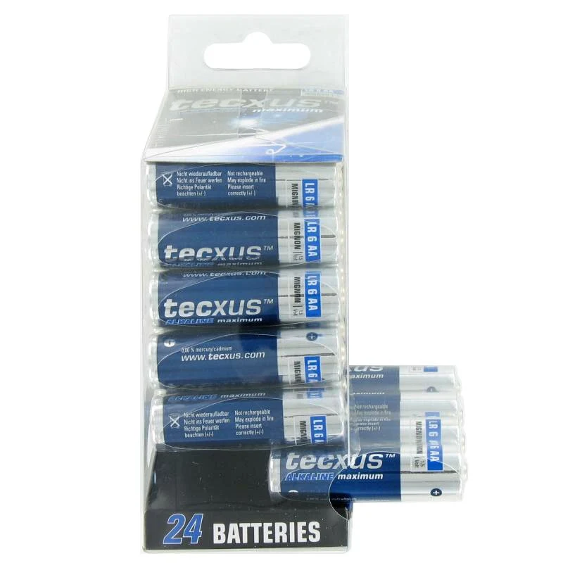 Tecxus 24er Sparpack Micro AAA LR03 UM4 Alkaline Batterie