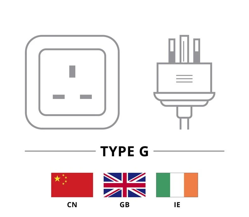 Goobay UK-Geräteanschlusskabel, 2 m, Schwarz - UK 3-Pin-Stecker (Typ G, BS 1363) > Gerätestecker C13 (abgewinkelt)