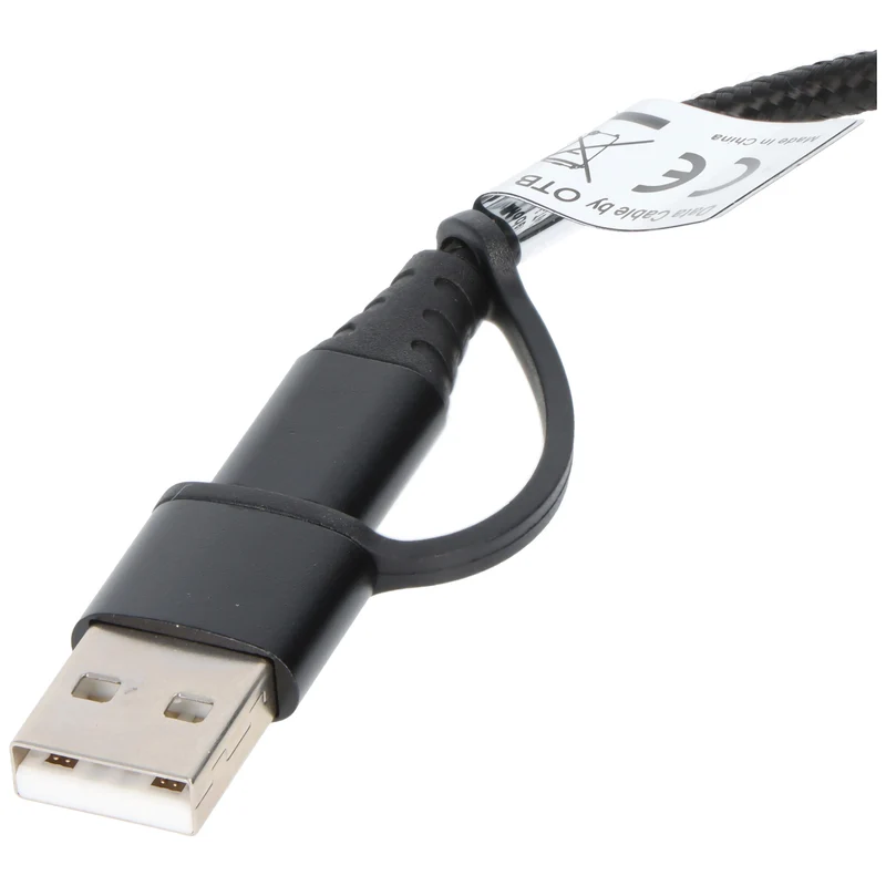 AccuCell USB-Ladekabel 3in1 mit Lightning-, Micro-USB-, und USB-C Anschluss, 1 Meter Länge