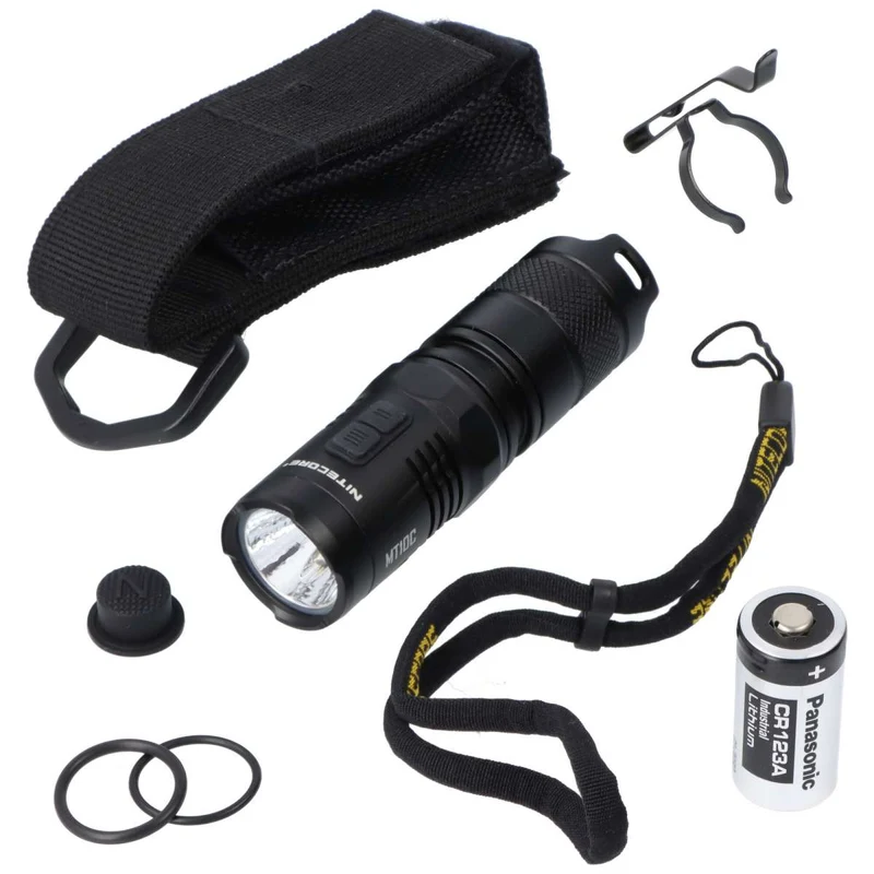 Nitecore MT10C LED-Taschenlampe mit bis zu 920 Lumen, Multitask Taschenlampe, mit zwei Side-Switches und Rotlicht-Mode