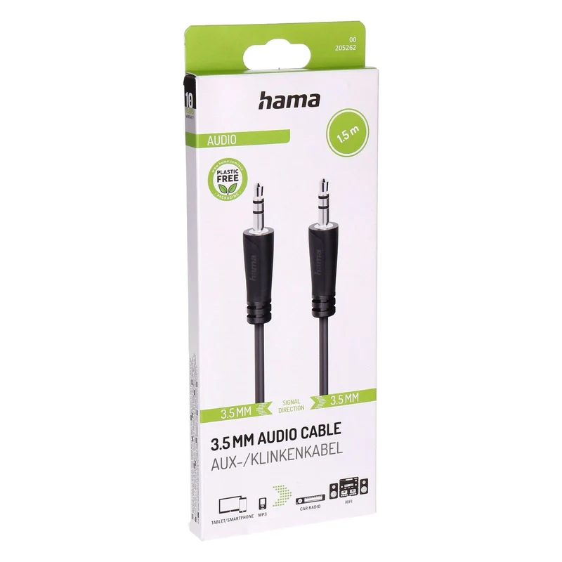 Hama 00205117 Audio-Kabel 0,5 m 3.5mm Schwarz
