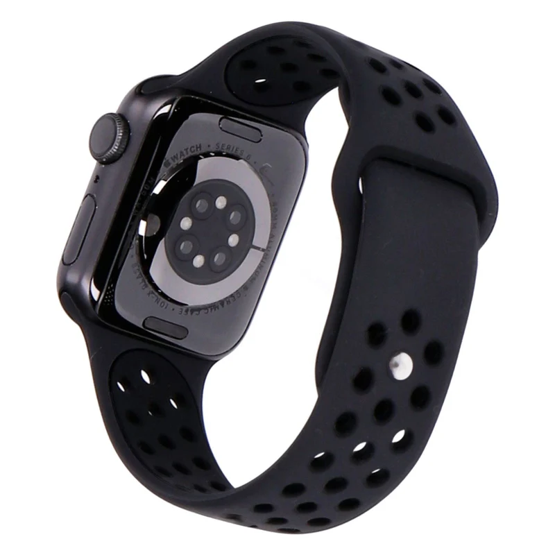 Apple Watch Series 6 Nike 40mm GPS Spacegrau Aluminiumgehäuse mit Sportarmband schwarz