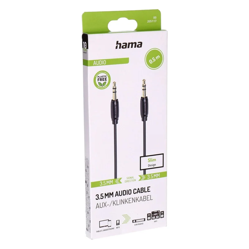 Hama 3,5MM Audio Kabel AUX-/Klinkenkabel 1,5m