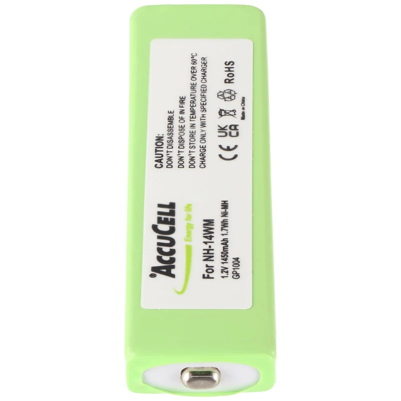 AccuCell 1450mAh Akku NiMH passend für GP14M, AD-N55BT, NH-14WM, MHB-901