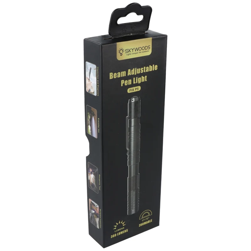 Skywoods Stiftlampe FIX P5 – 360 Lumen, fokussierbar, USB-C