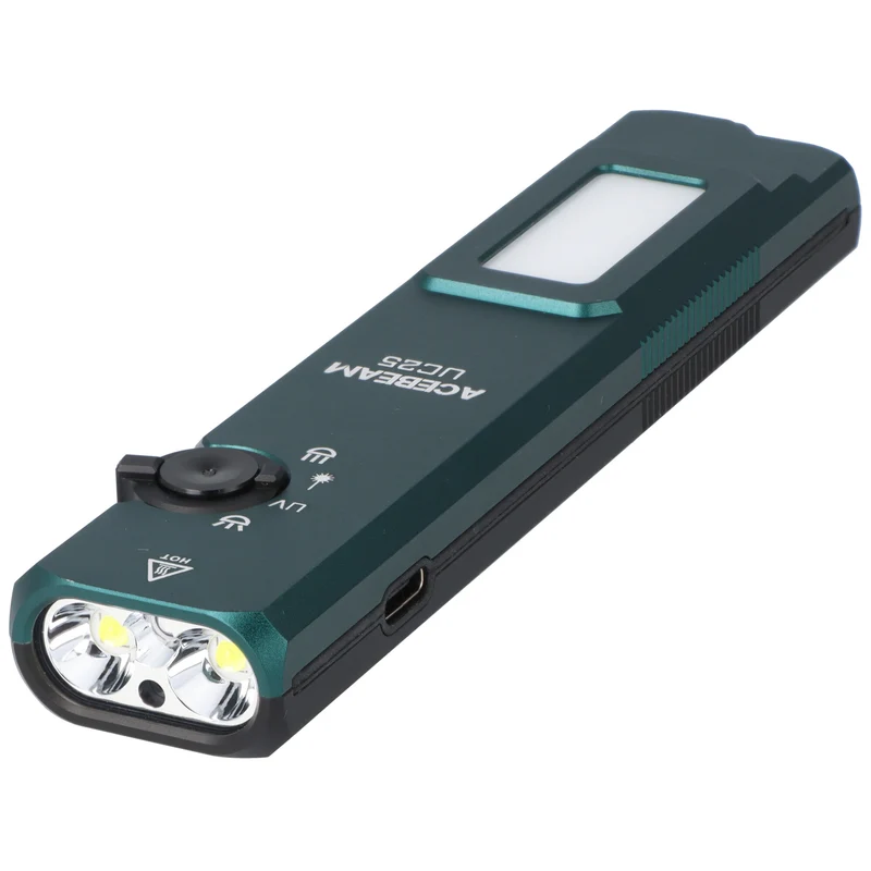 AceBeam UC25 mit 3.100 Lm Kalt.- Warmweißem / UV Licht und grünem Laser / Grün