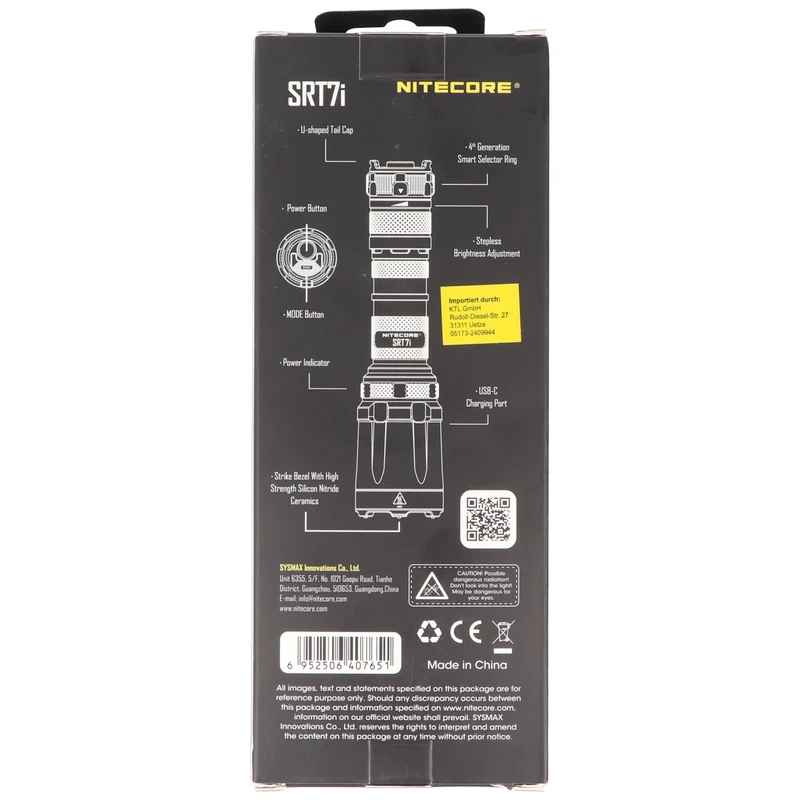 Nitecore SRT7i 3000 Lumen taktische LED Taschenlampe, 5000mAh Li-ion, bis zu 580 Meter Leuchtweite