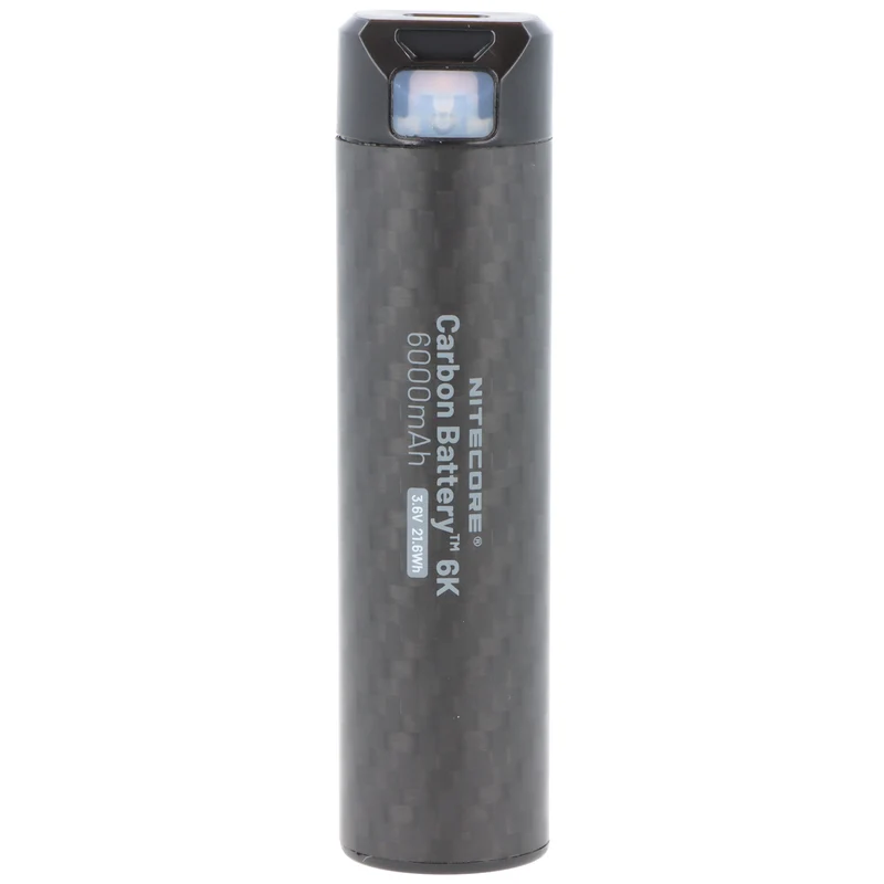Nitecore Carbon Battery 6K, Powerbank CB6K mit 6000mAh Kapazität, ultraleicht, erhöht die Leuchtzeit vieler Nitecore Stirnlampen