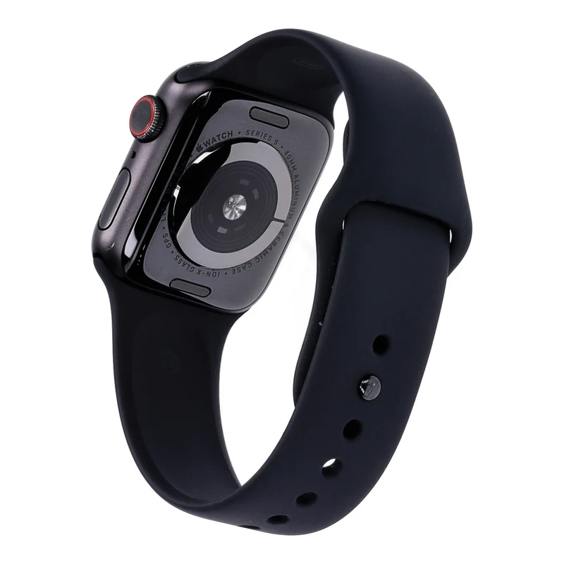 Apple Watch Series 5 40mm GPS + 4G Spacegrau Aluminiumgehäuse Sportarmband schwarz