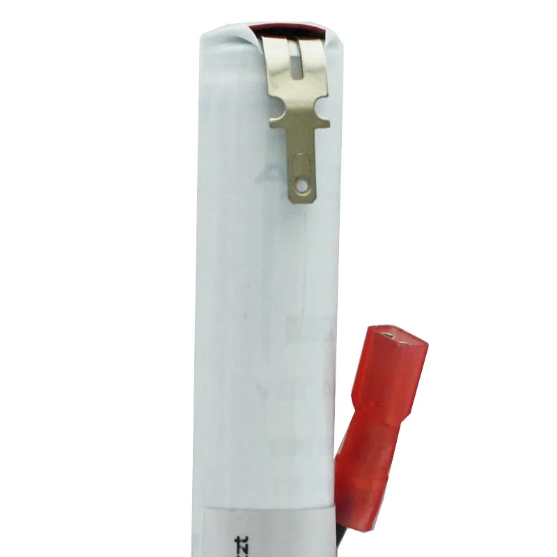 AccuCell Ersatz-Akku ideal passend für den RZB 71107840 Akku für Notleuchten, Notstromleuchten mit 3,6 Volt und 860mAh L1x3 Mignon AA mit Fastonstecker 2,8mm +Pol und 110mm Kabel und Faston-Buchse 2,8mm -Pol