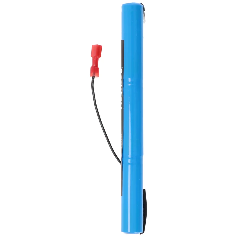 AccuCell Notleuchtenakku NiCd 3,6V 860mAh L1x3 Mignon AA mit Fastonstecker 2,8mm +Pol und 110mm Kabel und Faston-Buchse 2,8mm -Pol ersetzt Onelux AA09