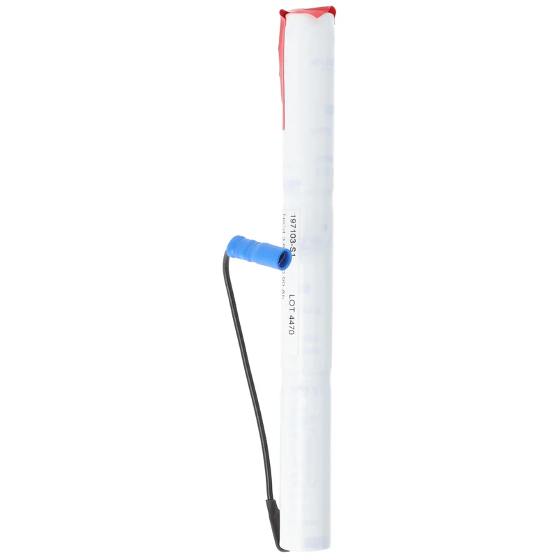 AccuCell Notleuchtenakku NiCd 3,6V 860mAh L1x3 Mignon AA mit Fastonstecker 2,8mm +Pol und 110mm Kabel und Faston-Buchse 2,8mm -Pol ersetzt Onelux AA09