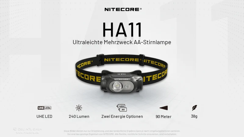 Nitecore Stirnlampe HA11 V2 - 240 Lumen